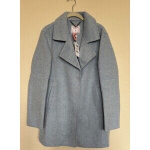 Belle & Bloom Ex Boyfriend Wool Blend Oversized Coat Womens S Blue